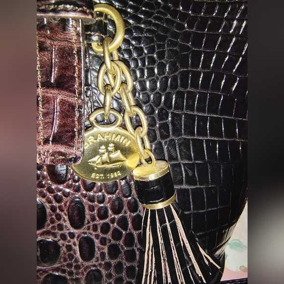 Brahmin Cocoa Tasseled Asher Tote - Picture 9 of 13